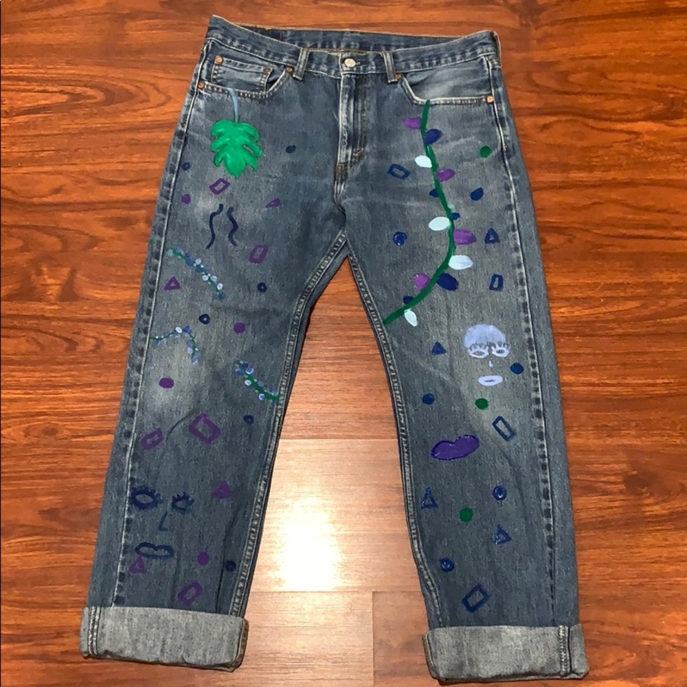 painted levi’s jeans